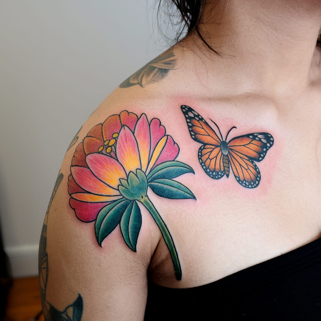 Flower and Butterfly