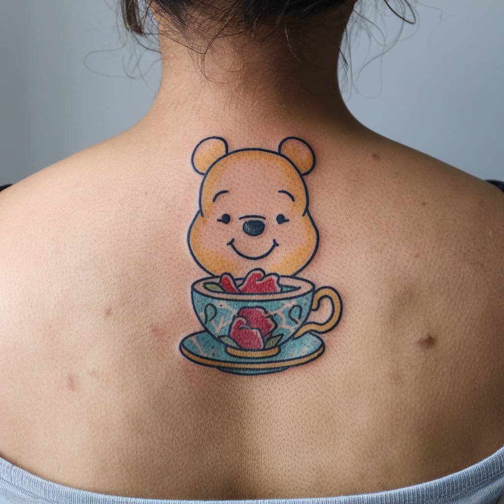 Fluffy Bear with a Tea Cup