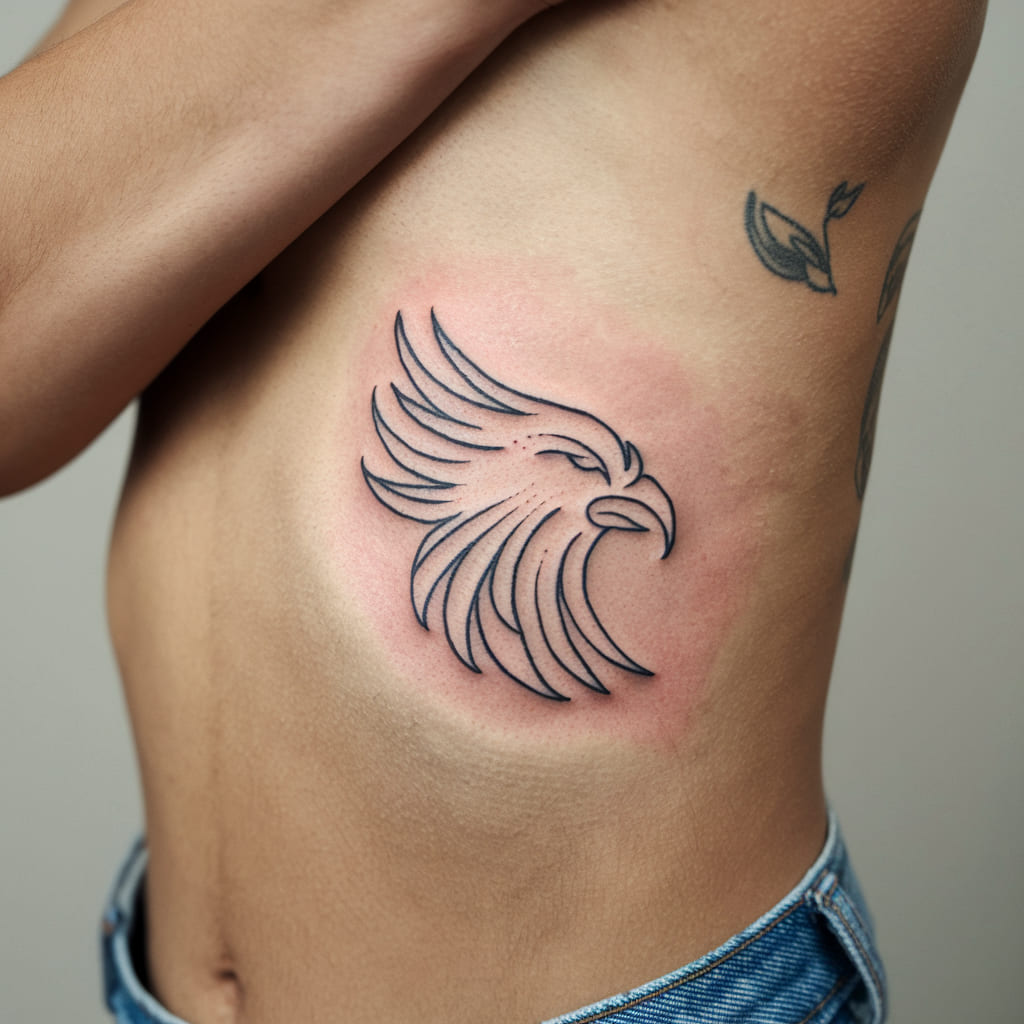 Phoenix Head on the Ribcage