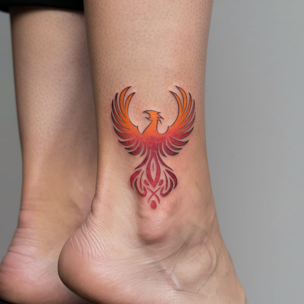 Small Phoenix on the Ankle