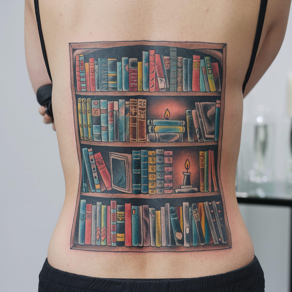 Bookshelf Tattoo