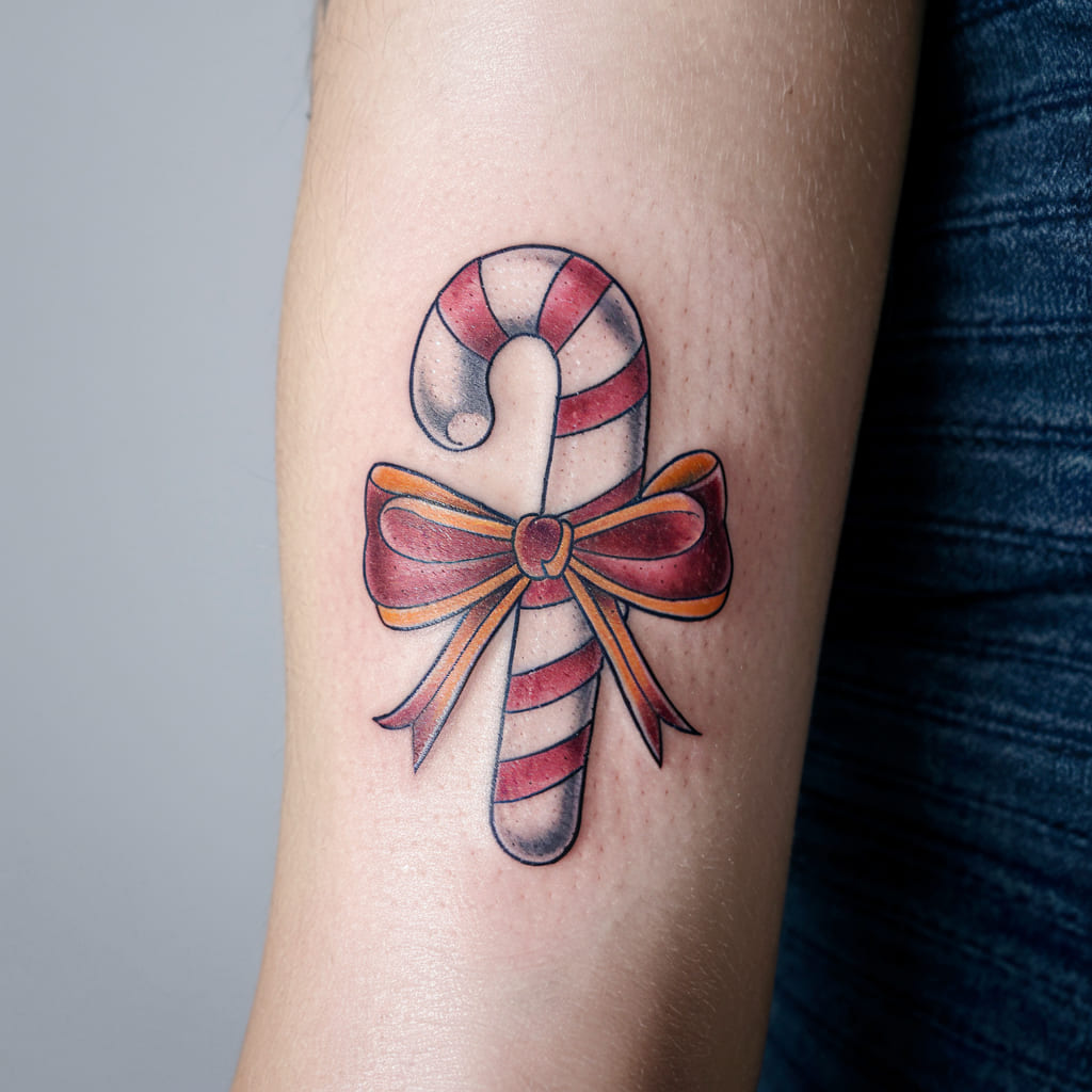 Candycane Wrapped with a Bow