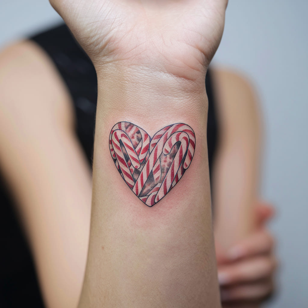 Candycane in a Heart Shape