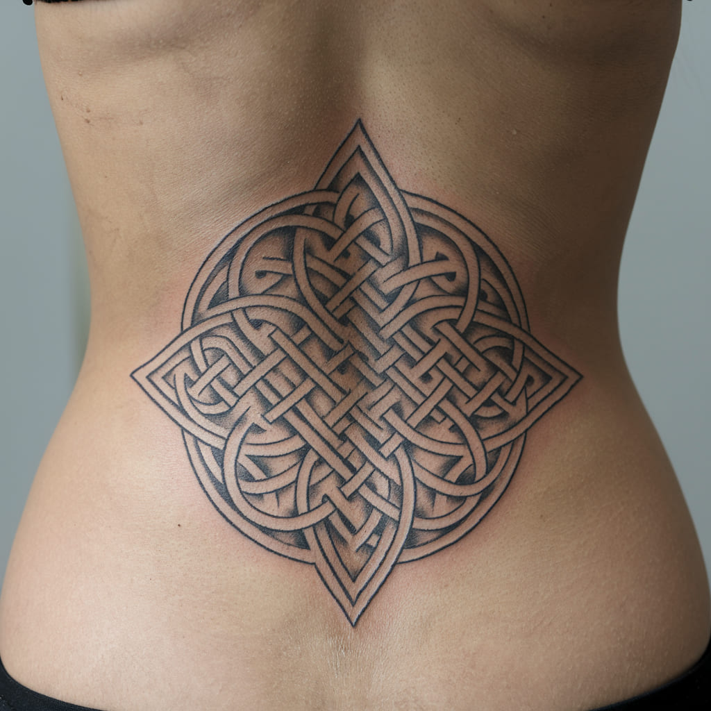 Celtic Knot Waist Tattoo