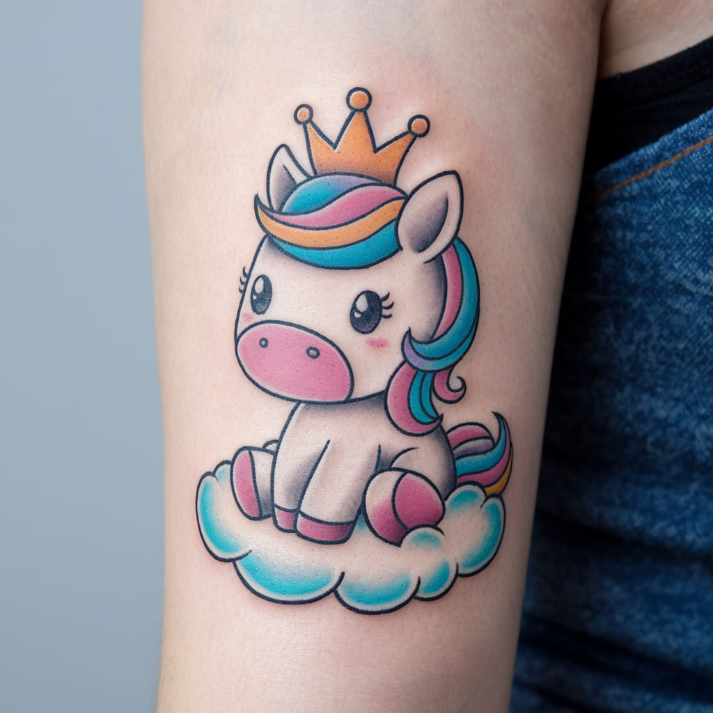 Chibi Unicorn with Crown