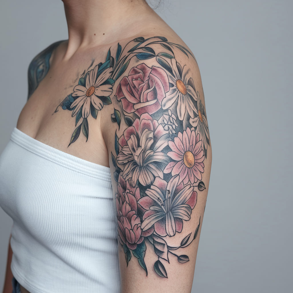 Classic Floral Half-Sleeve
