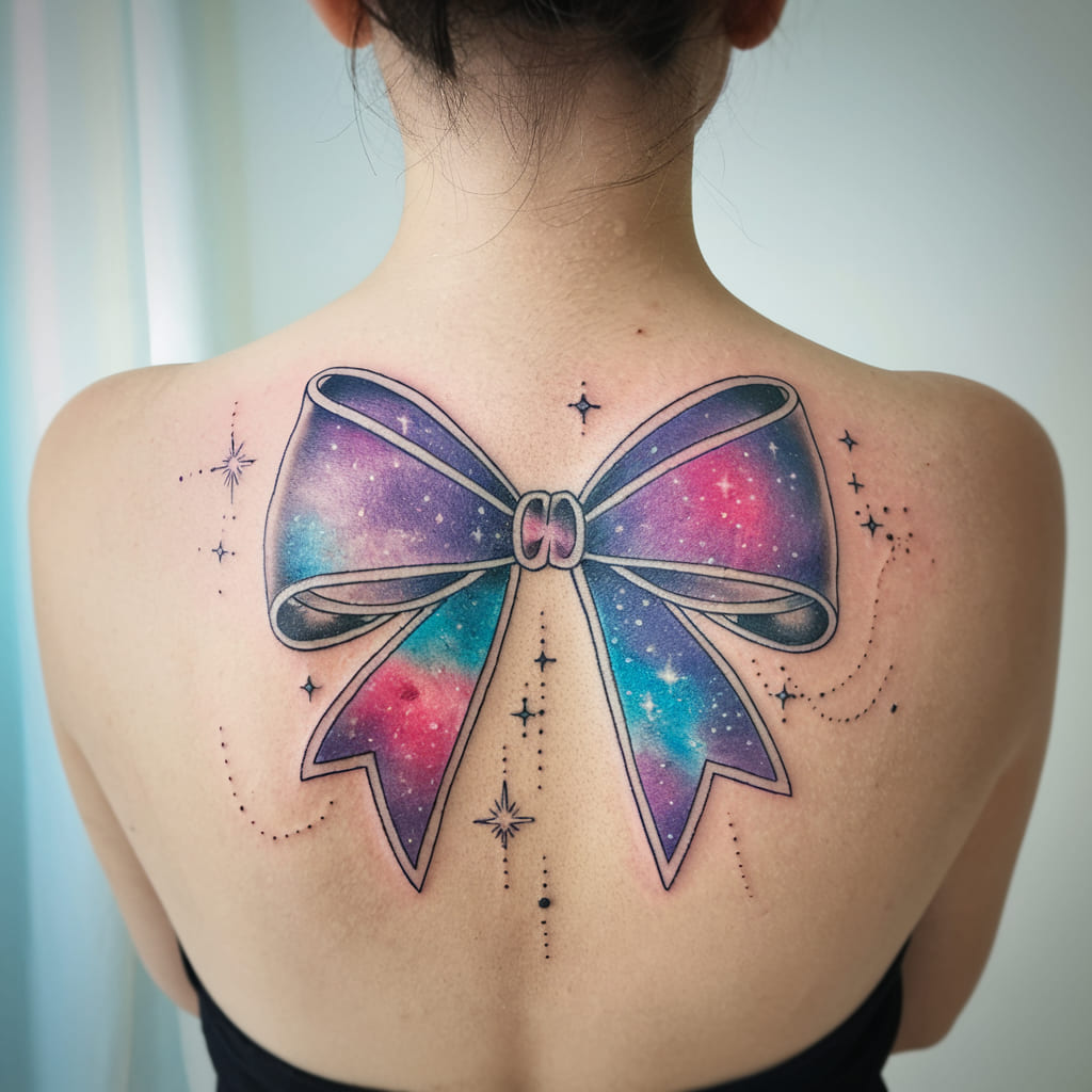 Galaxy Bow Tattoo