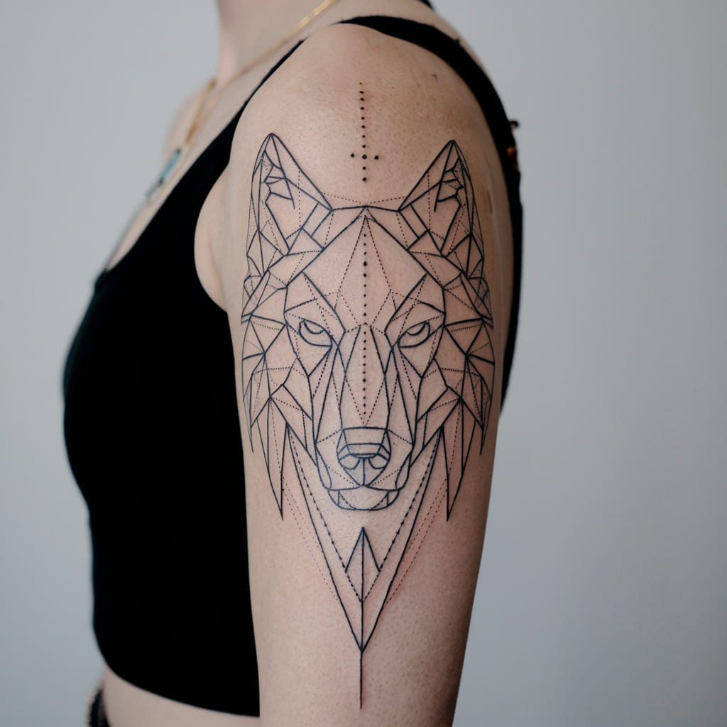 Geometric Wolf with Sharp Lines