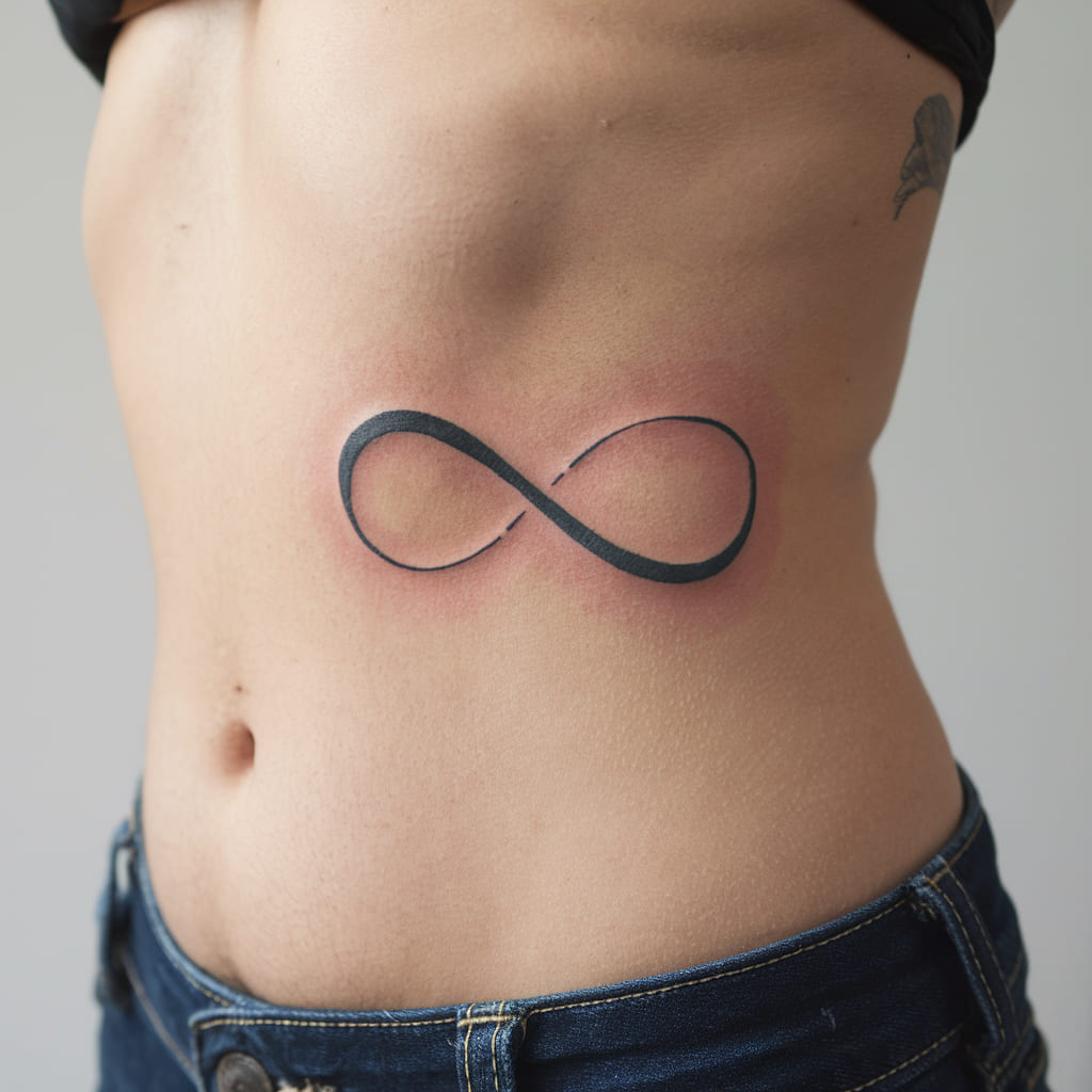 Infinity Symbol Waist Tattoo