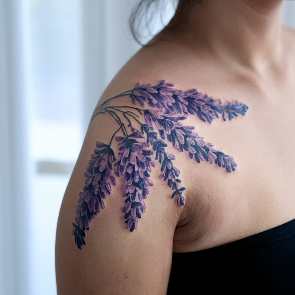 Layered Lavender Blossoms