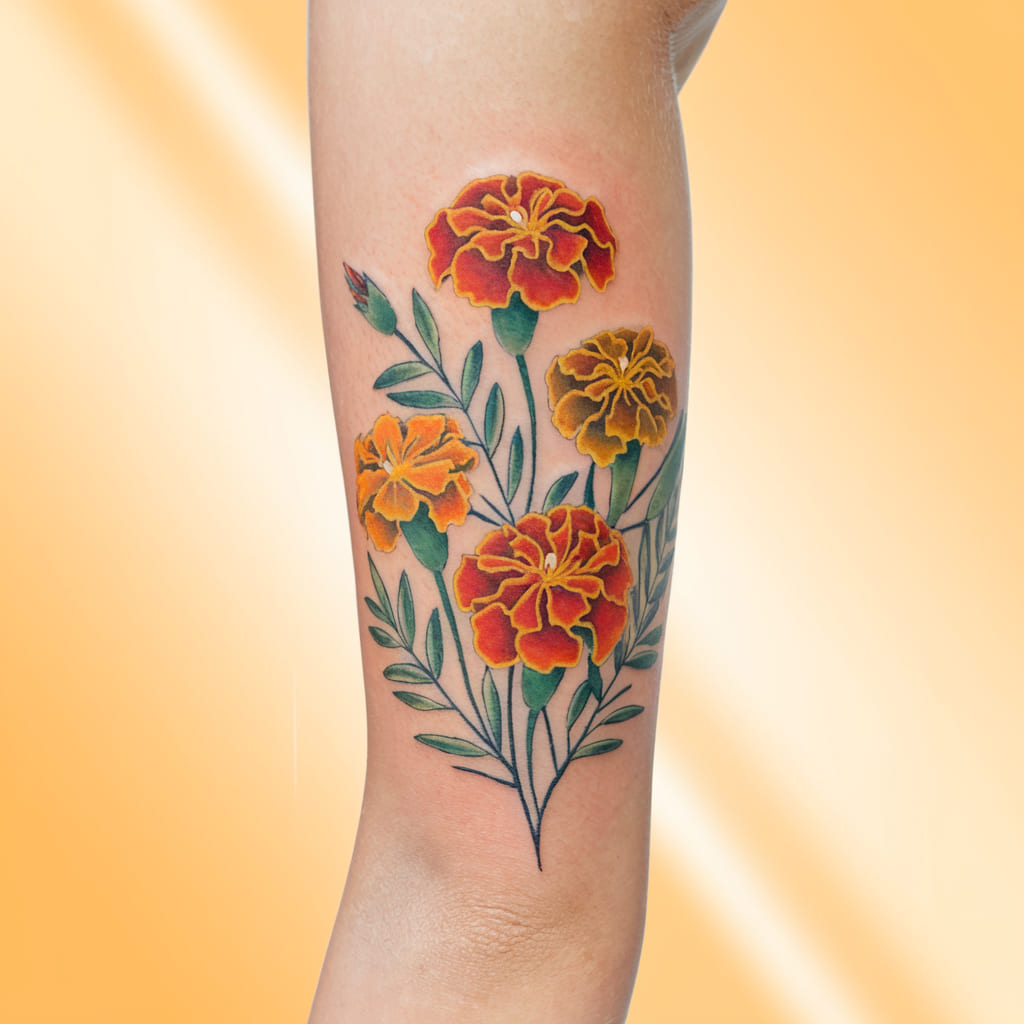 Marigold Family Tattoo