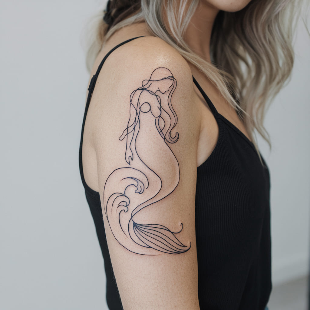 Single Line Mermaid