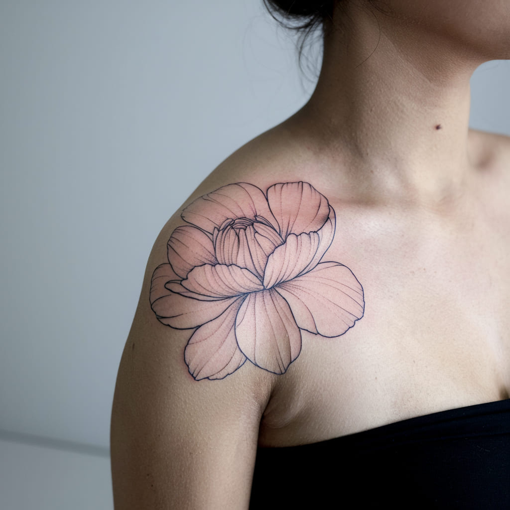 Sleek Minimalist Flower Outline