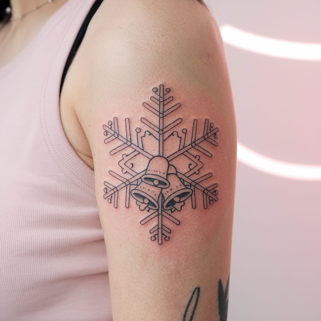 Snowflake with Christmas Bells