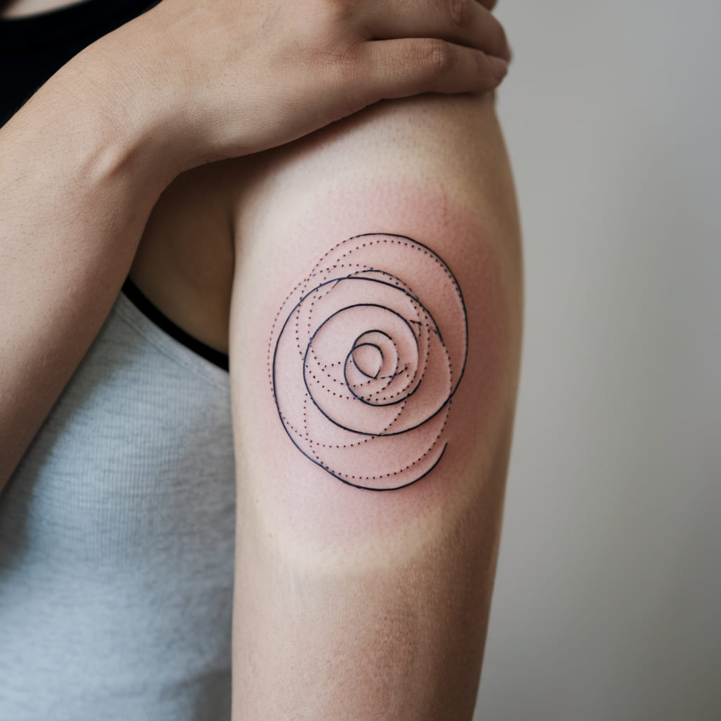 Spiraling Line Art