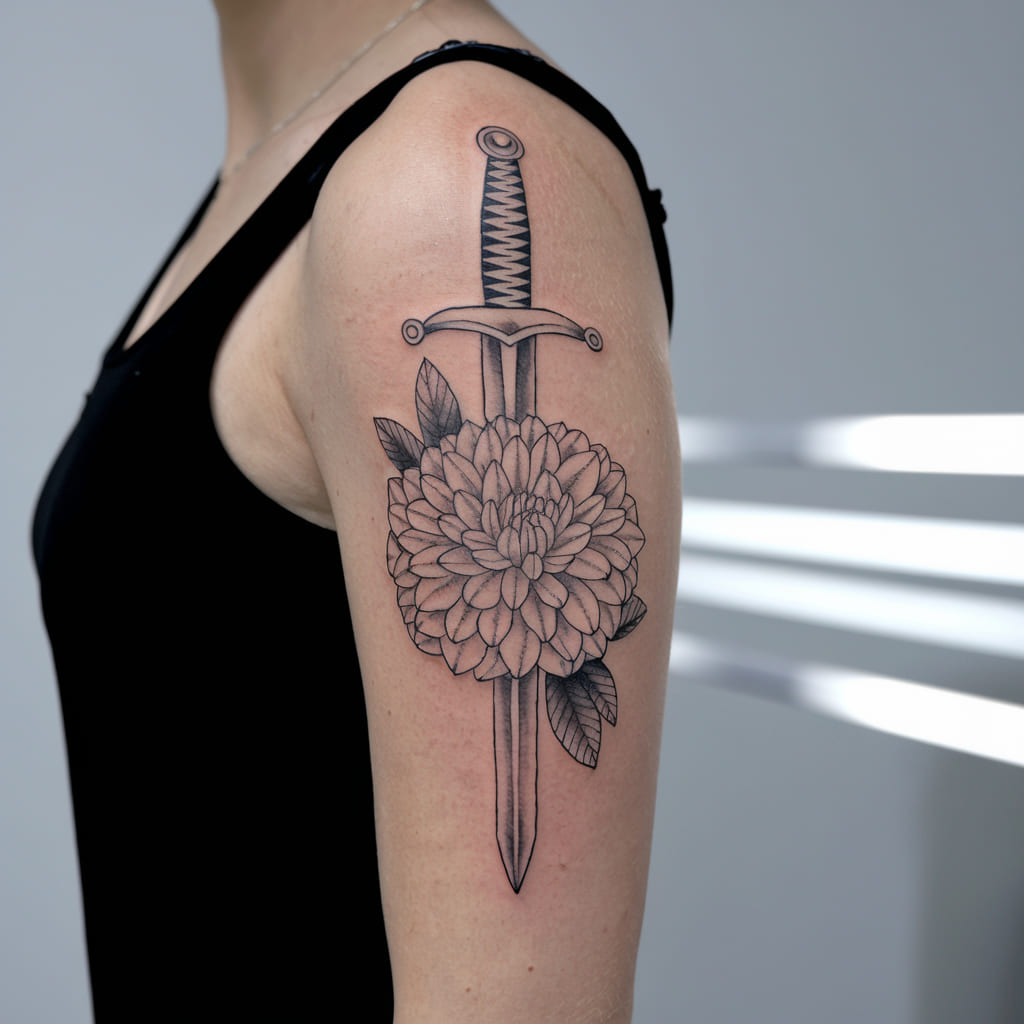 Sword with a Dahlia Burst