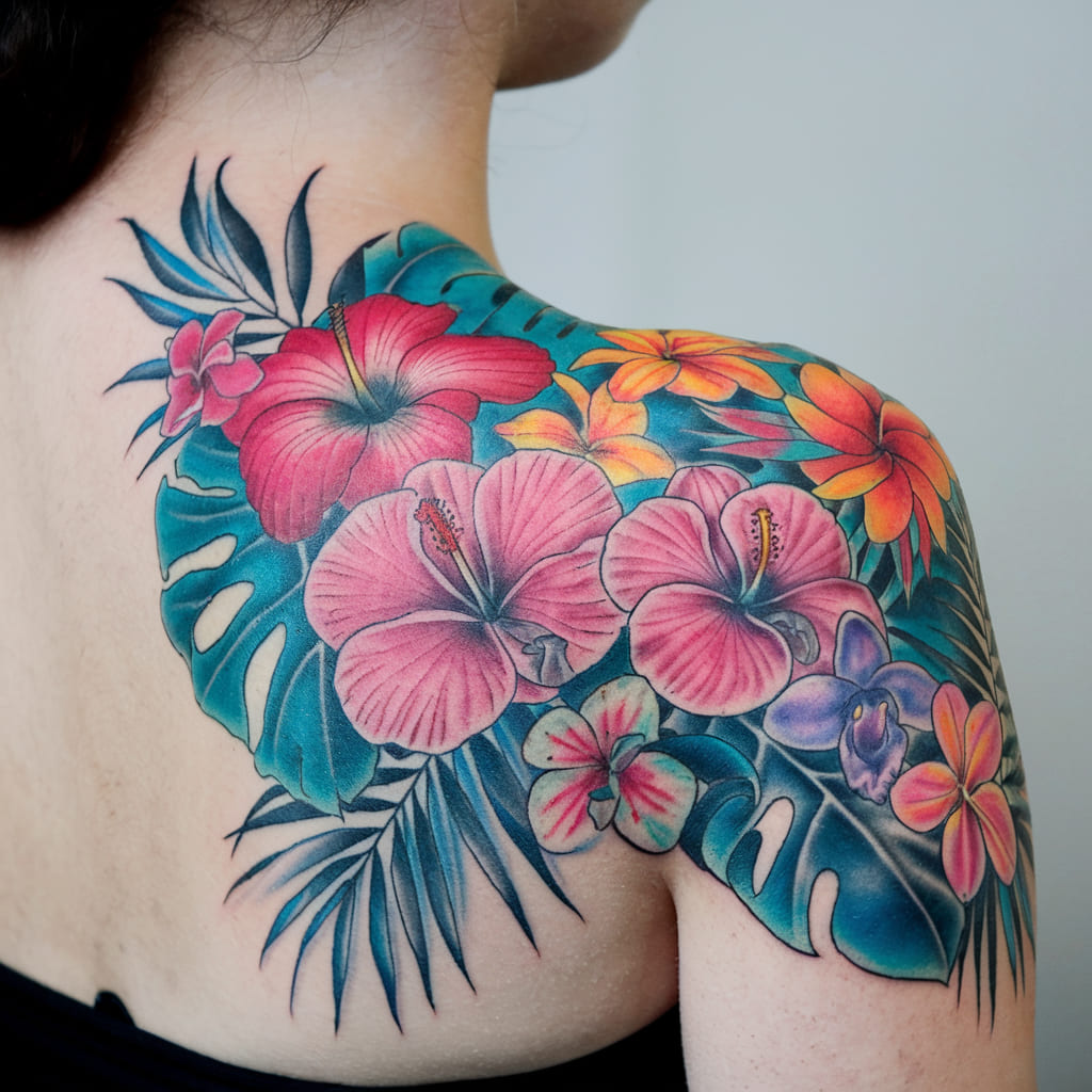 Vivid Tropical Flower Arrangement